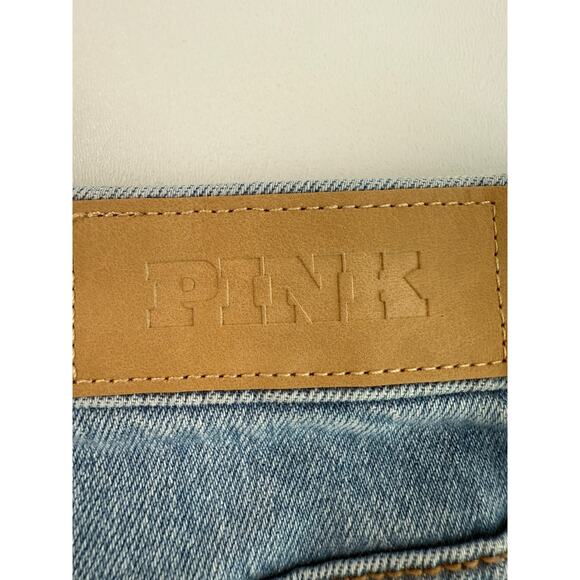 Victoria's Secret Denim by PINK High Rise Zip Fly Cut Off Short Blue Size 8 NWT - Picture 14 of 16